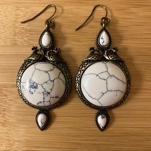 SAMANTHA WILLS Peacock White Stone Earrings